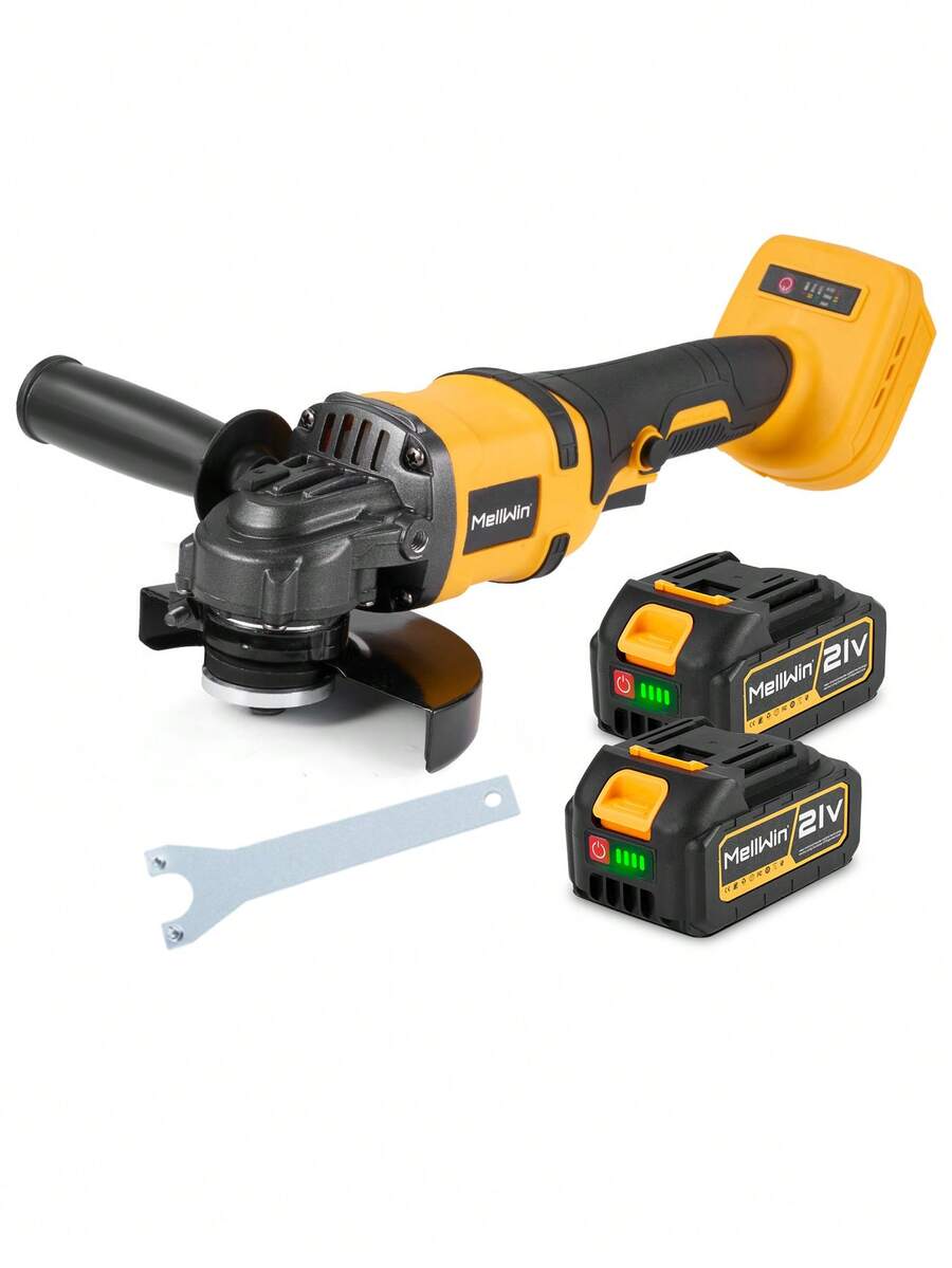 ONEVAN Amoladora angular eléctrica inalámbrica sin escobillas, 2000W, 125mm, herramienta eléctrica de pulido DIY de 6 velocidades - Enchufe EU Tipo C(220-240V) - Ver 1