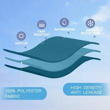 13ft Patio Umbrella Double Side Large Outdoor Market Umbrella With Crank - Cerulean - View 4