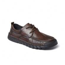 CAMEL CROWN Men's Casual Shoes, Spring Soft Cowhide Lightweight Non-Slip Wear-Resistant Casual Business Leather Shoes
