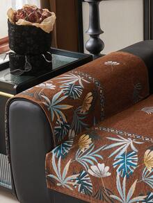 1PC Tropical Print Sofa Cushion Modern High Sense Style Living Room Home Decoration Sofa Cover For Single 2 Persons 3 Persons 4 Persons Sitting Sofa Chenille Fabric Jacquard Knitting Process Pet Anti-Dirty Sofa Cover Cushion - Coffee Brown - View 8