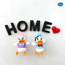 Disney Imanes de nevera de Mickey y Minnie de dibujos animados de Disney, figuras hechas a mano de Donald y Daisy - Lindos, de colores mixtos, de material PVC. Decoraciones de fiesta con imanes fijos. Perfectos como regalos para amigos, fiestas y graduación.