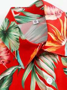 Camisa hawaiana divertida para hombre, camisas de Palm Beach, camisas de vacaciones tropicales - Rojo - Ver 6