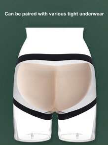 1pc Soft Lift & Shaping Latex Foam Buttocks Pad, Natural 3D Peach Booty Enhancer, Suitable For Various Underwear