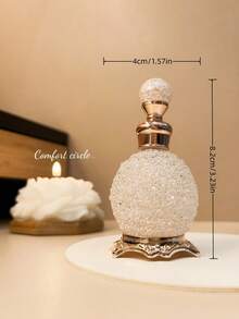 1pc 15ml Essential Oil Perfume Bottle, High End Aromatherapy Bottle, Crystal Bottle, Small Refillable Aromatherapy Bottle, Holiday Travel Essential Oil Dispenser Bottle With Glass Dropper, Vintage Dubai Style Bottle, Mother's Day Gift,Women's Gift, Valentine's Day Gift, Travel, Valentine's Day, For Living Room, Bedroom, Beauty Salon Decoration (No Perfume, Only Empty Bottle) Gifts Birthday Graduation