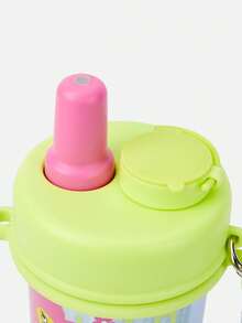 Balabala Kids' Cartoon Straw Bottle, Portable & Stylish Water Cup - Pink - View 4
