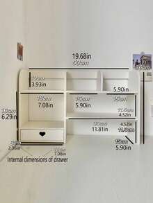 1 件式家庭办公室桌面储物整理架，简易组装柜子书架，适用于儿童学习桌