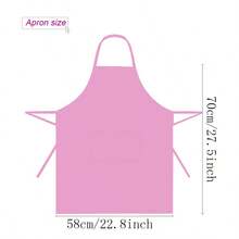 1pc Unisex Purple Apron, Washable Kitchen Cooking & Grilling Apron