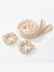 3/4 pièces de rouleaux à cheveux sans chaleur de couleur beige avec nœud, outils de coiffure pour onduler les cheveux pendant la nuit, convient pour une utilisation quotidienne, accessoires pour cheveux, coffret cadeau