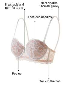 2 Stylish Teen Girl Multicolor Lace Lace Teen Lingerie, Comfortable Gathering Non-Slip French Female Bra, Bra Underwear, Detachable Shoulder Strap,