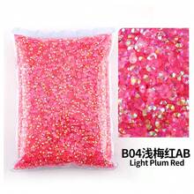 Bán buôn số lượng lớn nhựa Rhinestone thạch màu AB trong suốt AB 2mm, 3mm, 4mm, 5mm, 6mm mặt phẳng nghệ thuật móng tay trang trí quần áo - Nhiều màu - Xem 50