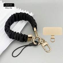 1 Set New Fashion Wristlet Phone Lanyard With Metal Card Slot, Suitable For Elegant Ladies Phone Charm Pendant, Convenient Phone Strap Chain With Metal Ring Clasp Gifts For Mother, Family, Friends, Birthday, Holiday Phone Chain