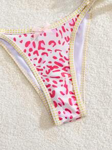 European And American Fashion Multi-Color Printed Push-Up Bikini Set With Halter, Vacation Beach Swimwear