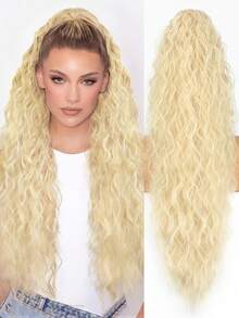 Claw Long Wavy Ponytail Extension Black Brown 30" Curly Pony Tail Clip In Hair Extensions For Women Fluffy Natural Looking Synthetic Hairpiece For Daily Use - 彩色 - 查看 19