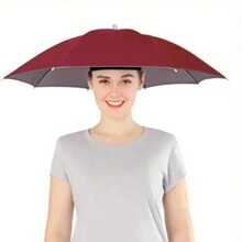 1pc,Umbrella Hat With Elastic Headband, Lightweight Hat Umbrella,Outdoor Rain Or Shine Dual-Use Umbrella, Fishing Umbrella, Elastic Band Hat Umbrella, Potable Umbrella For Outdoor