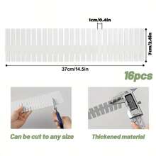 4/8/16pcs Plastic Table And Drawer Storage Partitions, Adjustable Partition Storage System, Suitable For Offices, Dormitories, Homes - No Power Required Organizer Storage Travel Summer - Multicolor - View 6