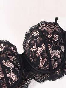 2 Stylish Teen Girl Multicolor Lace Lace Teen Lingerie, Comfortable Gathering Non-Slip French Female Bra, Bra Underwear, Detachable Shoulder Strap,