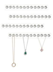 3M 1pc Wall-Mounted Acrylic Necklace Organizer With 12 Hooks, Best Gift For Girls And Women To Store And Display Necklaces, Bracelets, Bangles And Rings Valentine Day Back To School