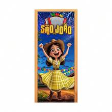 Felicita Decorative Door Cover 3D Sublimated Fabric Party 0.85x2.10 Junino - CP-349 - 查看 2