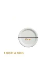 20pcs White Circular Plastic Tray, Disposable Set For Wedding Dresses And Weddings, Special Tray For Wedding Parties - Thick Used For Wedding Parties, Restaurants, Gatherings, Birthday Parties, Picnics, Camping, And Daily Use - Multiple Sizes