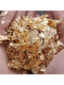 2克金箔片，适用于蛋糕装饰、绘画、指甲、