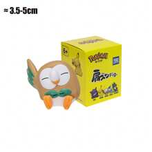 Takara Tomy Figura Poke original en miniatura - Pika, Slowpoke, Rowlet - Figura de PVC como regalo para fans del anime y los juegos, decoración de coche