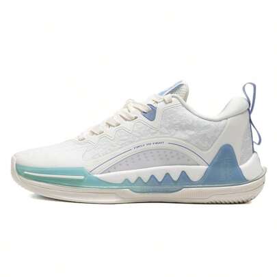 XTEP Near Battle 第一代男士篮球鞋，舒适休闲运动鞋 877119120005 帆白/积云蓝