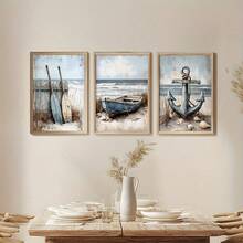 Bộ 3 bức tranh treo bằng vải canvas, có khung, dễ treo, tranh trang trí, nghệ thuật treo tường, áp phích, hiện đại, trang trí bãi biển đương đại, tranh chủ đề đại dương, thích hợp cho phòng khách, phòng ngủ, phòng tắm, hành lang văn phòng, quà tặng trang trí nhà thẩm mỹ hiện đại - Nhiều màu - Xem 7