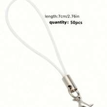 50pcs Mixed Color Pink & White Fresh Fashion Multi-Purpose Lanyards, Simple Practical Beaded Jewelry Making Supplies