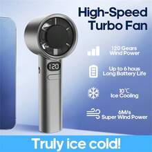 1pc Portable Handheld Fan, 120 Wind Speed Levels, Quiet Operation, Rechargeable, Suitable For Desk, Office, Outdoor Use - One Size - View 3