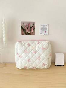 (Customized) 3pcs Quilted Cosmetic Bags Set, Personalized Name, Cute Ladies Makeup Bag, Floral Pattern Cosmetic Pouch Set, Travel Toiletry Organizer, Makeup Case, Gift For Valentine's Day, Mother's Day, Graduation, Bridal Party,Multi-Functional,Ornamental,Letter,Solid Color,Exquisite,Stylish,Vintage,Modern,Colorful,Leisure,Basics,Casual,Soft,Unique,Customized,Personalized,Custom,Ideal Gifts For Her,Girlfriend,Her,Grandparents,Family,Boyfriend,Friends,Multi-Functional,Ornamental,Letter,Solid Color,Exquisite,Stylish,Vintage,Modern,Colorful,Leisure,Basics,Casual,Soft,Unique,Customized,Personalized,Custom,Ideal Gifts For Her,Girlfriend,Her,Boyfriend,Friends,Looks Of Party,Beauty & Health,Customized Makeup Bags