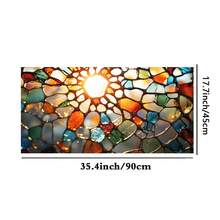 1 Stück Buntglas Fensterfolie, dekorative Fensterfolie mit abstraktem Statik-Klebeeffekt, nicht klebend, Fensterdekoration für Zuhause, Büro, Wohnzimmer, Toilette, Küche, Tür und Fenster