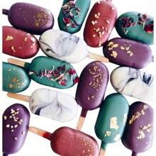 1pc 4 Cavity Ice Candy Mold Ice Cream Model Ice Cream Mousse Silicone Mold DIY Pudding Ice Candy Ice-Cream Mold Cake Baking Mold Candy Chocolate Popsicle Mold