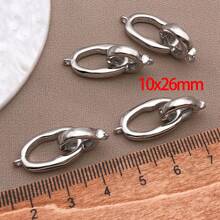1/3/5 piezas Conector redondo y ovalado enchapado en oro 18K real, hebillas de cierre de resorte para collares, cierres y anillos de resorte de latón O para hacer joyería DIY, pulseras y collares