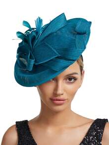1 chiếc mũ cài tóc kiểu Kentucky Derby phóng đại mới dành cho nữ, kiểu dáng thập niên 1920-1950, mũ hộp lớn kiểu Derby, mũ đi nhà thờ, mũ cô dâu, mũ cưới, mũ dự tiệc trà, mũ tùy chỉnh. - A - Xem 9