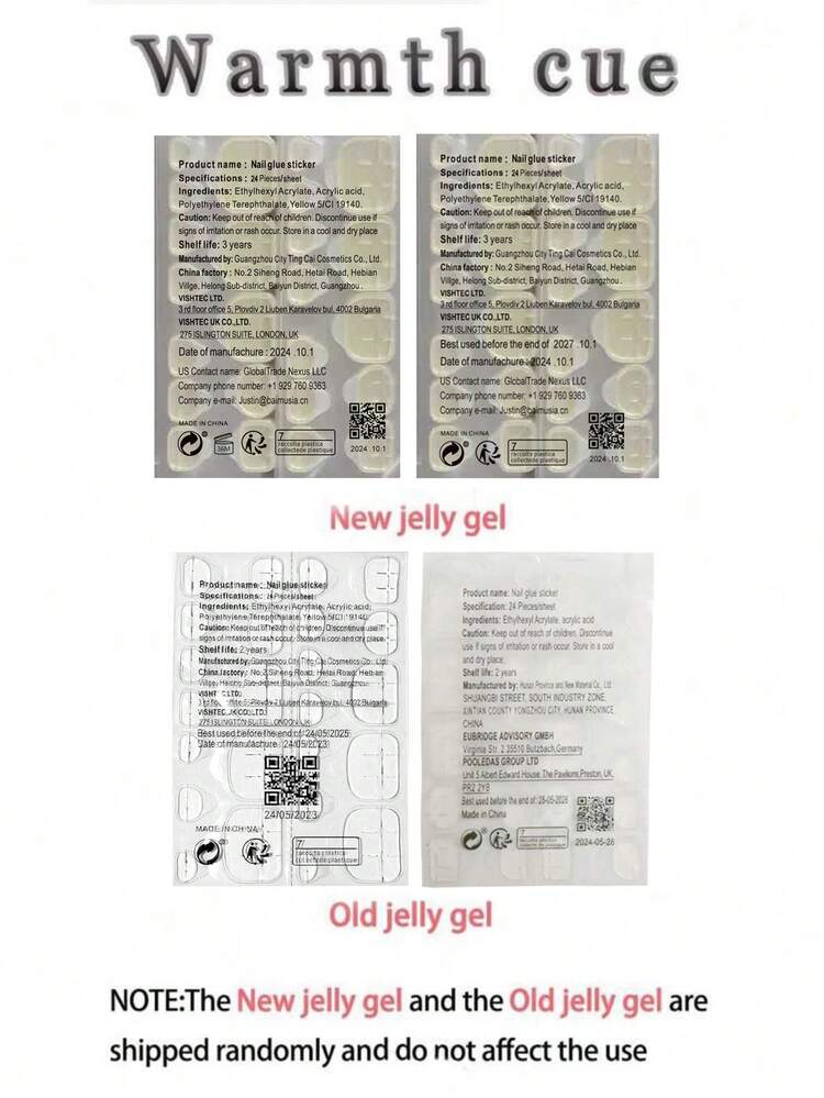 48片方形按压式脚趾甲贴纸，打造全新美甲造型！这款高级优雅的日常云白色法式美甲假脚趾甲，搭配经典的裸粉色底色，可完全覆盖脚趾甲，是女士和女孩的理想之选。套装包含2张胶贴、2个迷你指甲锉和一瓶果冻胶。美甲产品随机发货。美甲用品 - 白色 - 查看 9