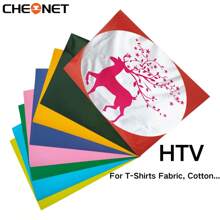 CHEONET - Rollo de vinilo de 12" x 7 pies, vinilo de transferencia térmica para camisetas, tela, almohadas, vinilo para planchar en todas las máquinas cortadoras, vinilo permanente, fácil de cortar y aplicar, parches de bordado y plancha para chaquetas, parches para coser en ropa, mochilas, jeans, camisetas