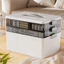 Medicine Box Storage Box, Sealed And Moisture-Proof With Lid, Multi-Layer Medicine Box. The Storage Of Medicine Is Convenient And Fast To Carry, Suitable For Outdoor And Household Use