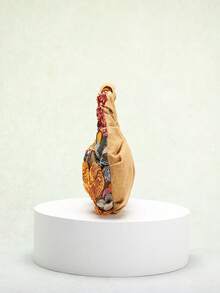 1 件 Sculptedstyle 包袋 - 彩色 PVC 亮片拼布、网眼、刺绣花叶云朵图案褶皱休闲夏季沙滩手提包，适合女士 - 橘色 - 查看 5