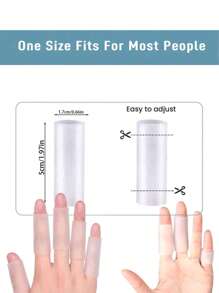 2/4 piezas Fundas de gel para dedos, almohadillas protectoras de silicona para dedos para aliviar la fatiga de los dedos, baja alergia, accesorios reutilizables para el cuidado de las manos (Debido a la producción artesanal, el producto puede tener defectos) Accesorios de gimnasia