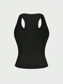 Floreya Square Neck Camisole For Women, Sexy & Simple, Casual, Fitted, Waist Cinched, Sleeveless, Layering, Versatile Crop Top, Minimalist Design, Athletic Vibe, Suitable For All Seasons