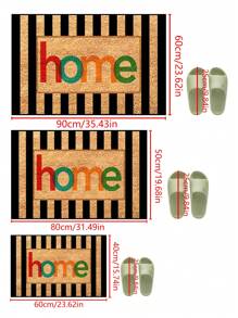 1pc Black Line Home Pattern Entrance Mat, Minimalist Style Indoor/Outdoor Non-Slip Rug, Machine Washable Anti-Fouling Absorbent Doormat For Kitchen, Dining Room, Hallway, Bathroom, Bedroom, Outdoor, Foyer, Home Decor, All Season Carpet Rugs Door Mat Room Decor Carpet For Living Room Kitchen Rug Bedroom Decor Blankets And Throws Rugs For Bed Room Bathroom Decor Room Decoration Stuff Living Room Decor Office Decor House Decor Home Decor Living Room Bathroom Rug Room Decor Aesthetic