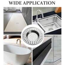 3pcs Stainless Steel Kitchen Sink Strainer Filter Covers, Standard Drain Protectors For Hair And Food Collection, Suitable For Bathroom, Kitchen, Shower Home Bathroom Decor Fall Decor Back To School