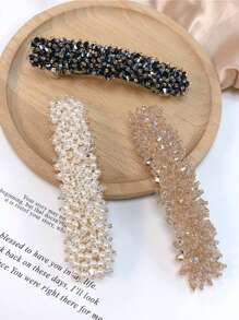 1 Stück/Set Haarspange mit Kunstperlen & Kristallen, große Haarklammer für Halbdutt, Haaraccessoire Geschenk für Mädchen, Muttertagsgeschenk, flache Haarklammer, Haarklammern, Clips fürs Haar, Haarspangen, Haarklauern