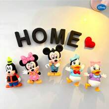 Disney Imanes de nevera de Mickey y Minnie de dibujos animados de Disney, figuras hechas a mano de Donald y Daisy - Lindos, de colores mixtos, de material PVC. Decoraciones de fiesta con imanes fijos. Perfectos como regalos para amigos, fiestas y graduación.