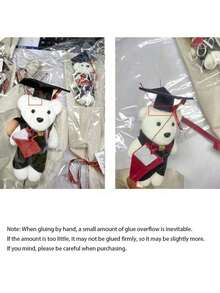 5pcs/1pc 卡通花束熊，毕业/教师节礼物泰迪熊，情人节/毕业礼物花束DIY泰迪熊，派对礼物 - 彩色 - 查看 8