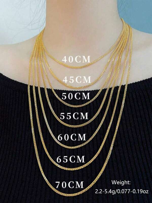 1 Piece S925 Sterling Silver Simple Chain Stackable Single Chain Necklace Sparkling Clavicular Chain Daily Wear