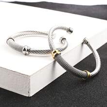 Casual Stainless Steel Men's Ladies Bracelets Do Not Fade And Are Of High Quality And Can Be Used As Holiday Gifts For Relatives And Friends. - Multicolor - View 4