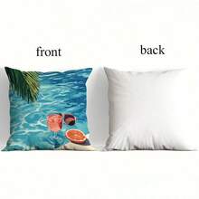 4pcsSummer Tropical Waterproof Throw Pillow Covers - Vibrant Floral And Animal Print Cushion Cases For Outdoor Patio FurnitureMachine Washable With Zipper Closure - Multicolor - View 6