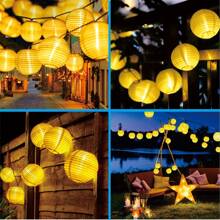 1pc Solar Lantern String Lights Outdoor Garland Solar Fairy Lights 10/20/30 LED Bulbs Lamp With 8 Modes Waterproof Solar Twinkling Lights For Wedding, Birthday Party, Camping, Halloween, Christmas Decor Lamp For Outdoor, Garden, Patio, Yard, Christmas Tree Solar Lamp