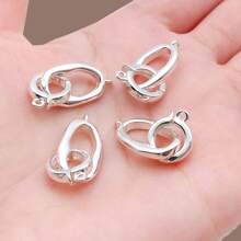 1/3/5 piezas Conector redondo y ovalado enchapado en oro 18K real, hebillas de cierre de resorte para collares, cierres y anillos de resorte de latón O para hacer joyería DIY, pulseras y collares